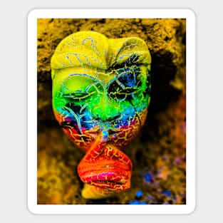 A multicolored Bali face mask Magnet